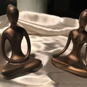 Burnished Meditation Figurines Set set of 2 NWT